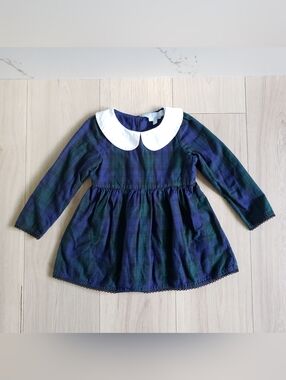 Hill House Tiny Lottie Dress in Blackwatch Tartan